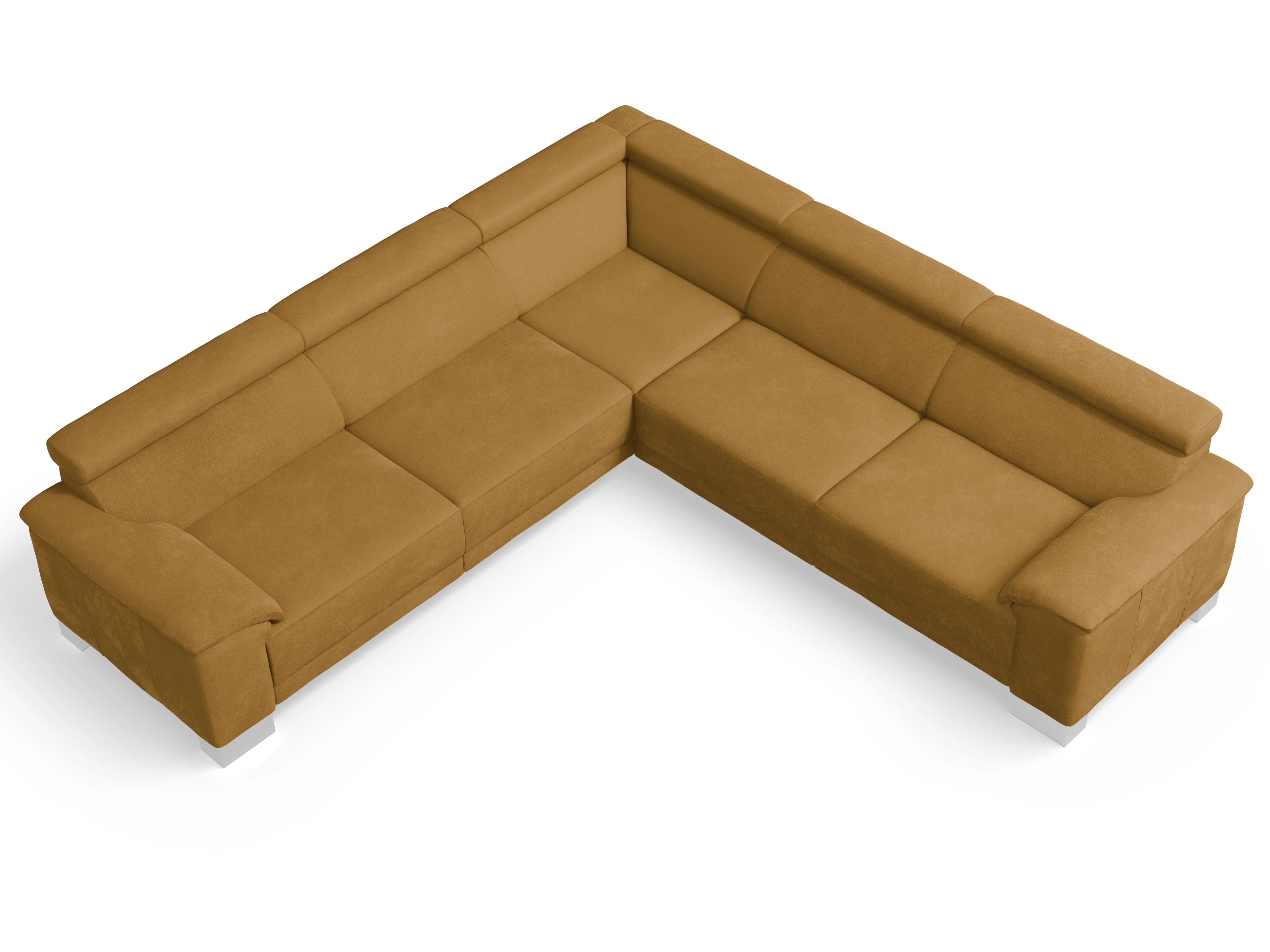 Ansicht des Produktes Antonio Ecksofa gleichschenklig in Stoff Braun