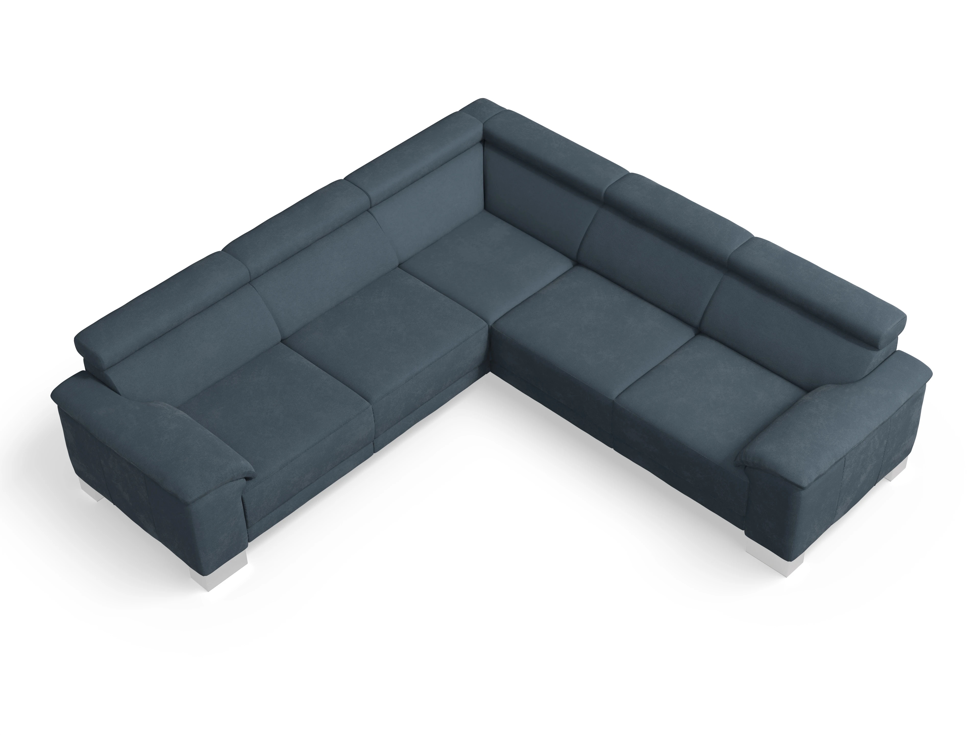 Antonio Ecksofa SPE Medium Ansicht des Produktes Antonio Ecksofa gleichschenklig in Stoff Blau