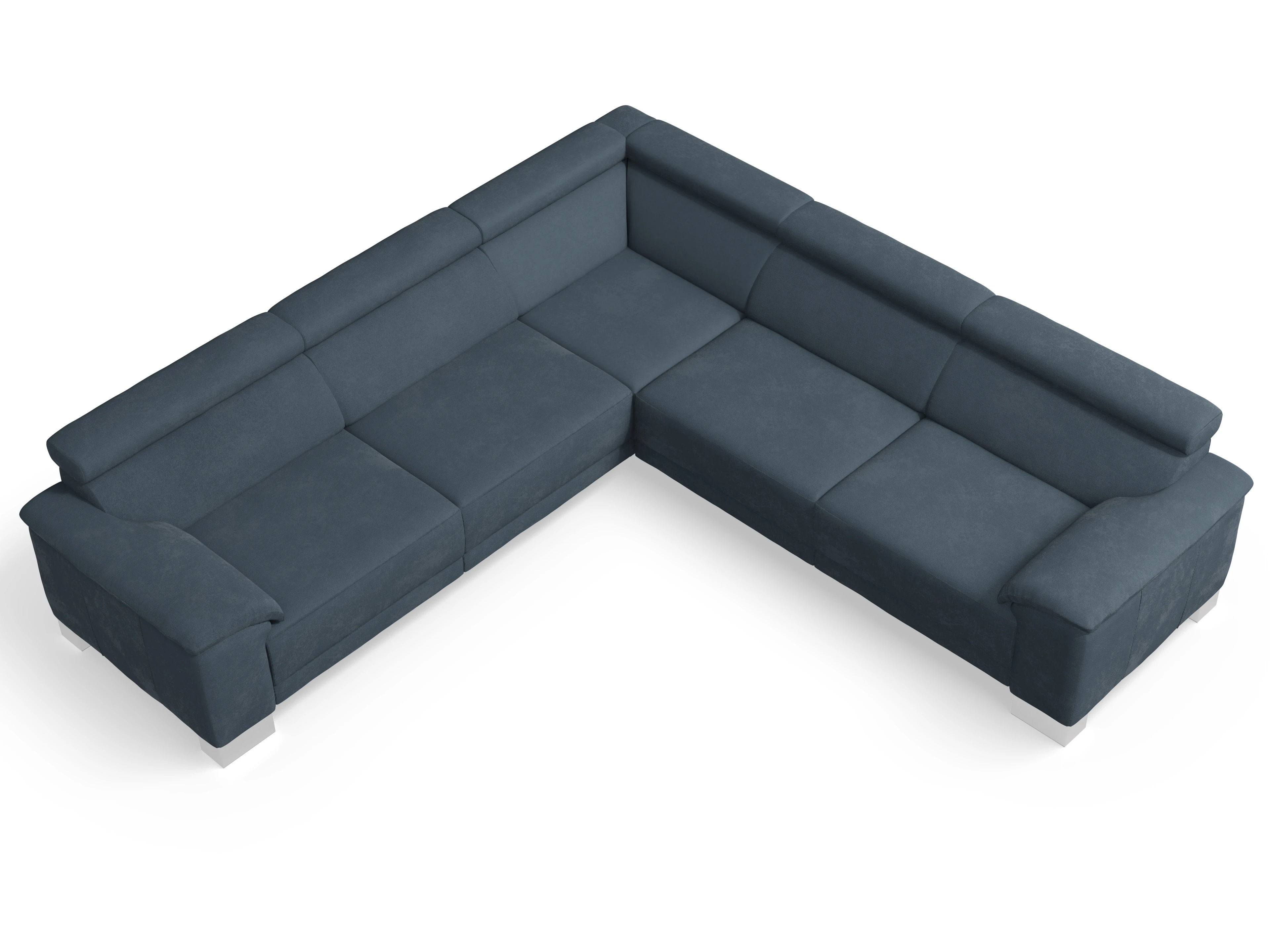 Ansicht des Produktes Antonio Ecksofa gleichschenklig in Stoff Blau