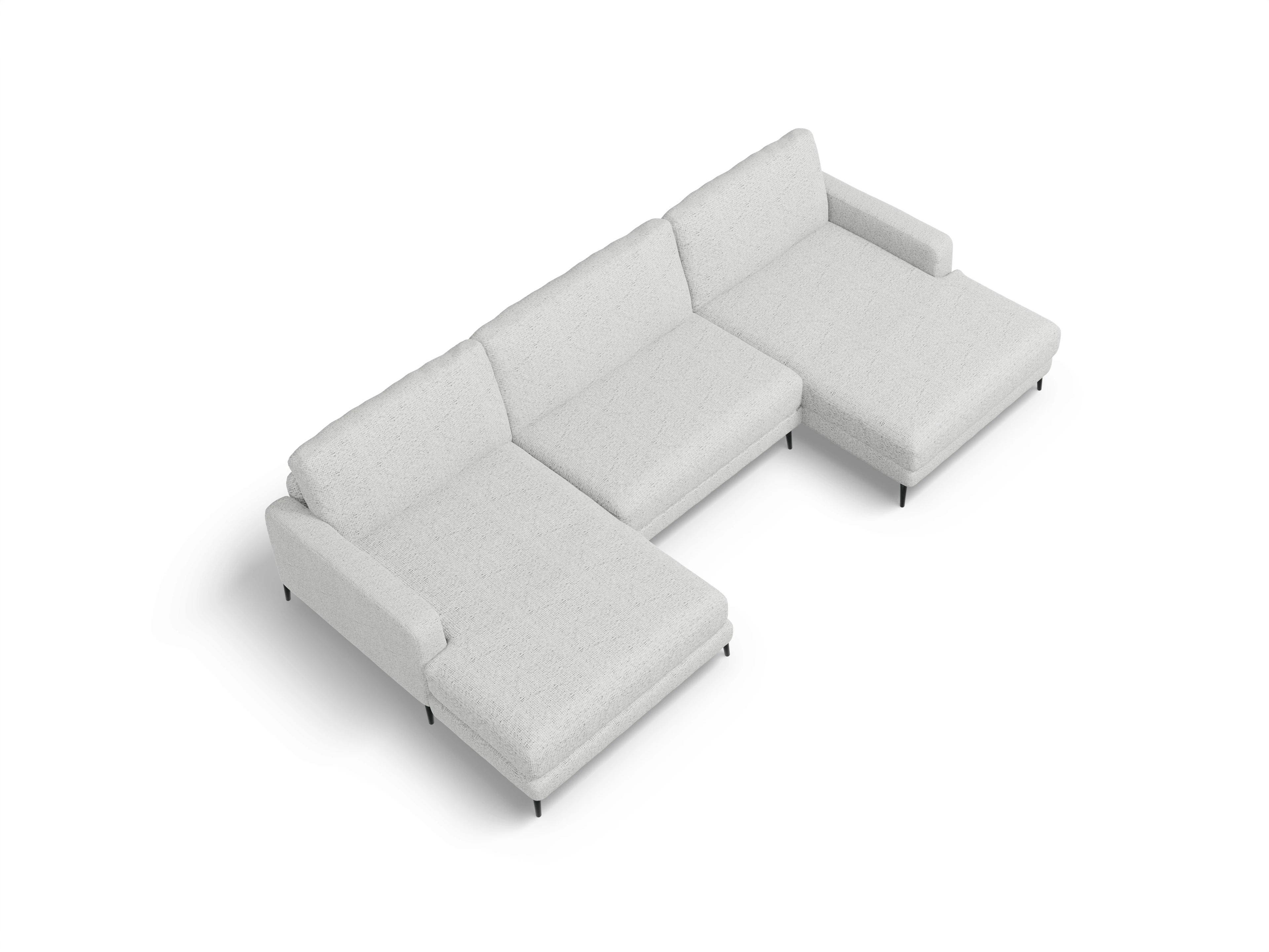 Urbana LO XS Ansicht des Produktes Urbana Wohnlandschaft offen beidseitig in Stoff Grau