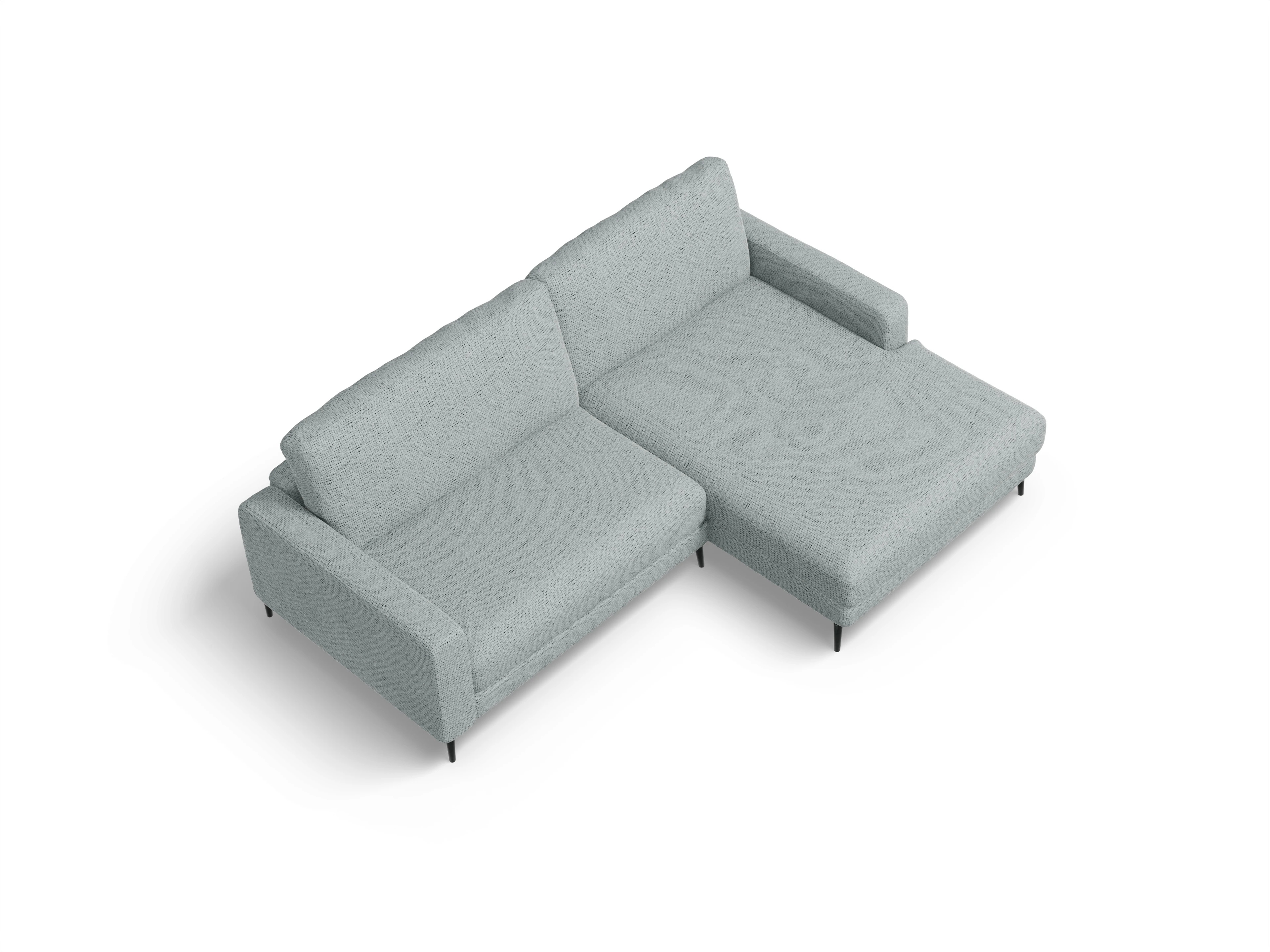 Urbana LO XS R Ansicht des Produktes Urbana Ecksofa rechts Abschluss offen in Stoff Grau
