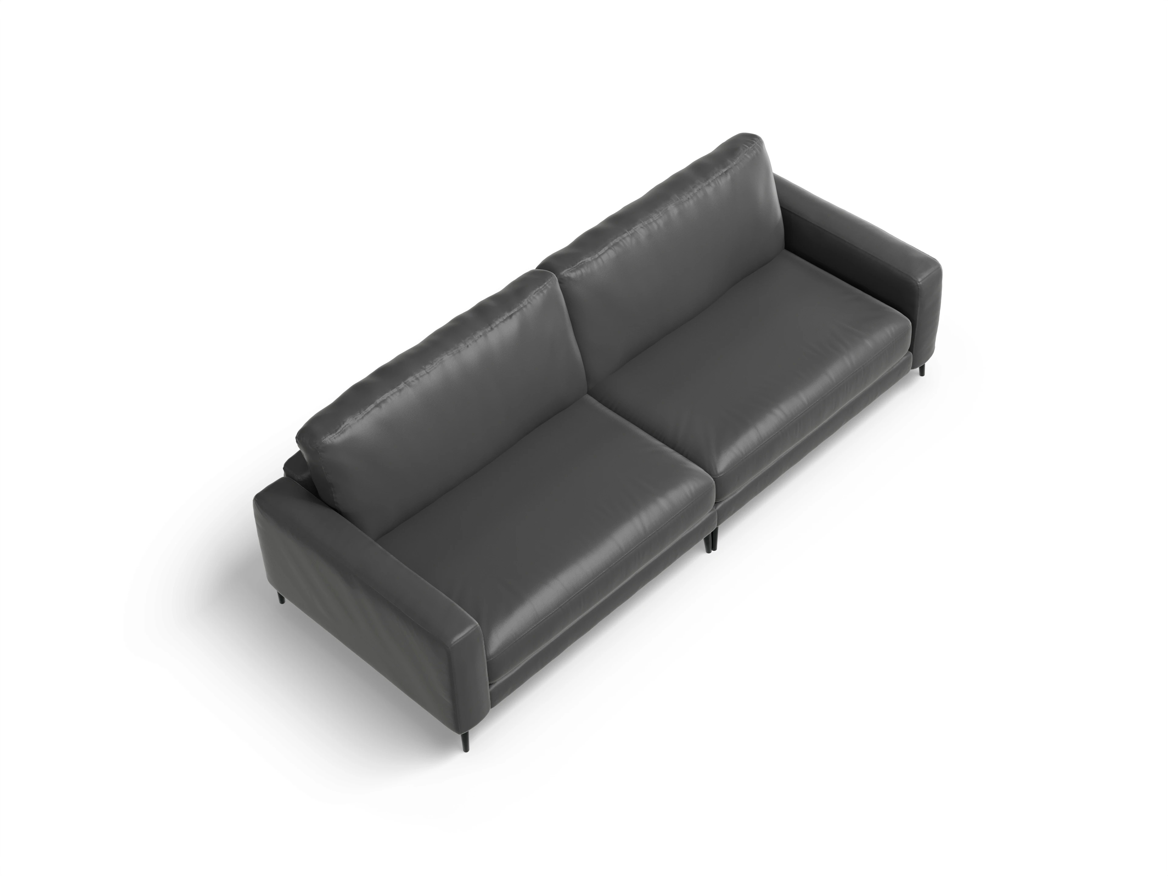Ansicht des Produktes Urbana 3-Sitzer Sofa in Leder Grau