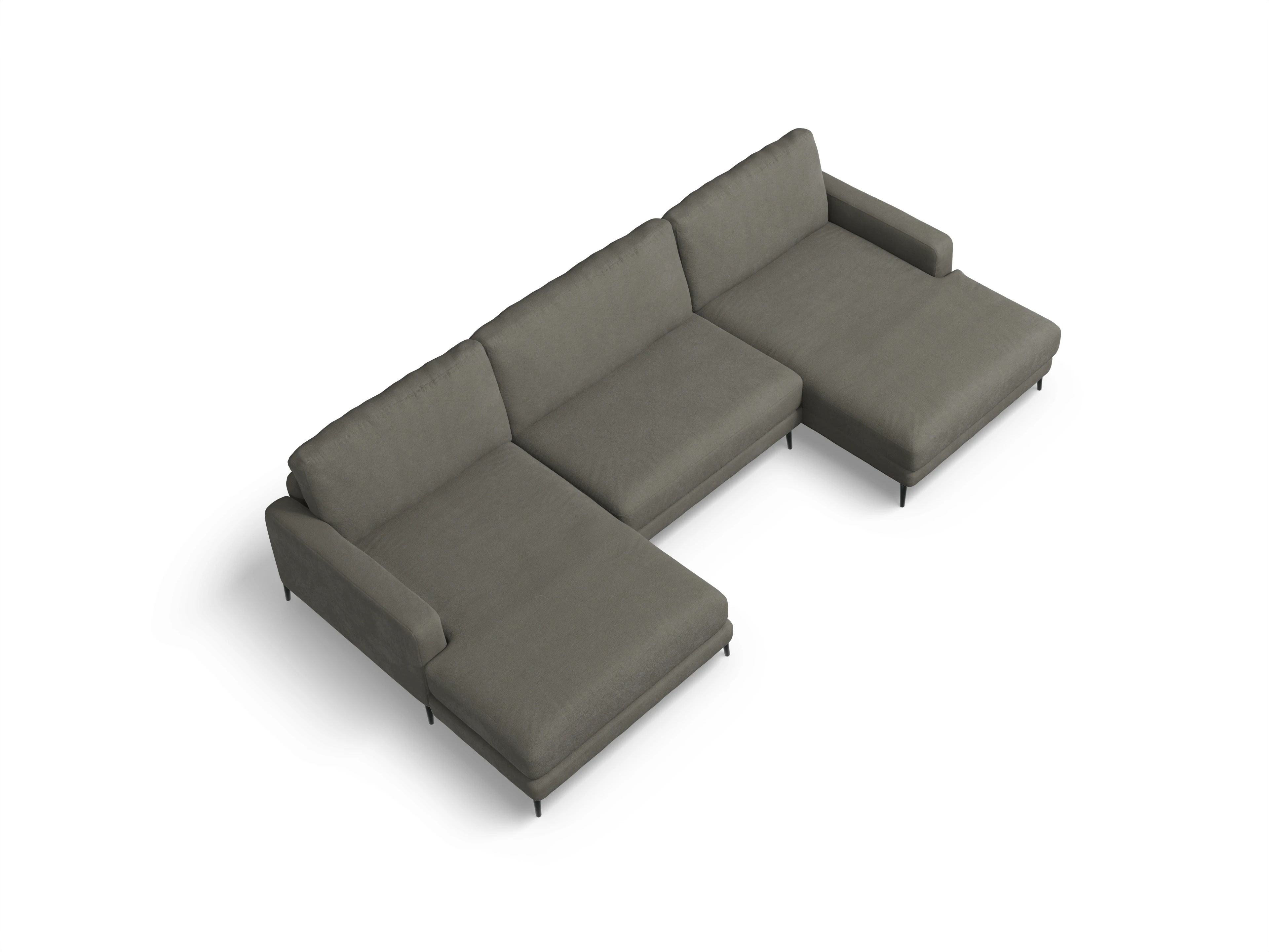 Urbana LO XS Ansicht des Produktes Urbana Wohnlandschaft offen beidseitig in Stoff Grau