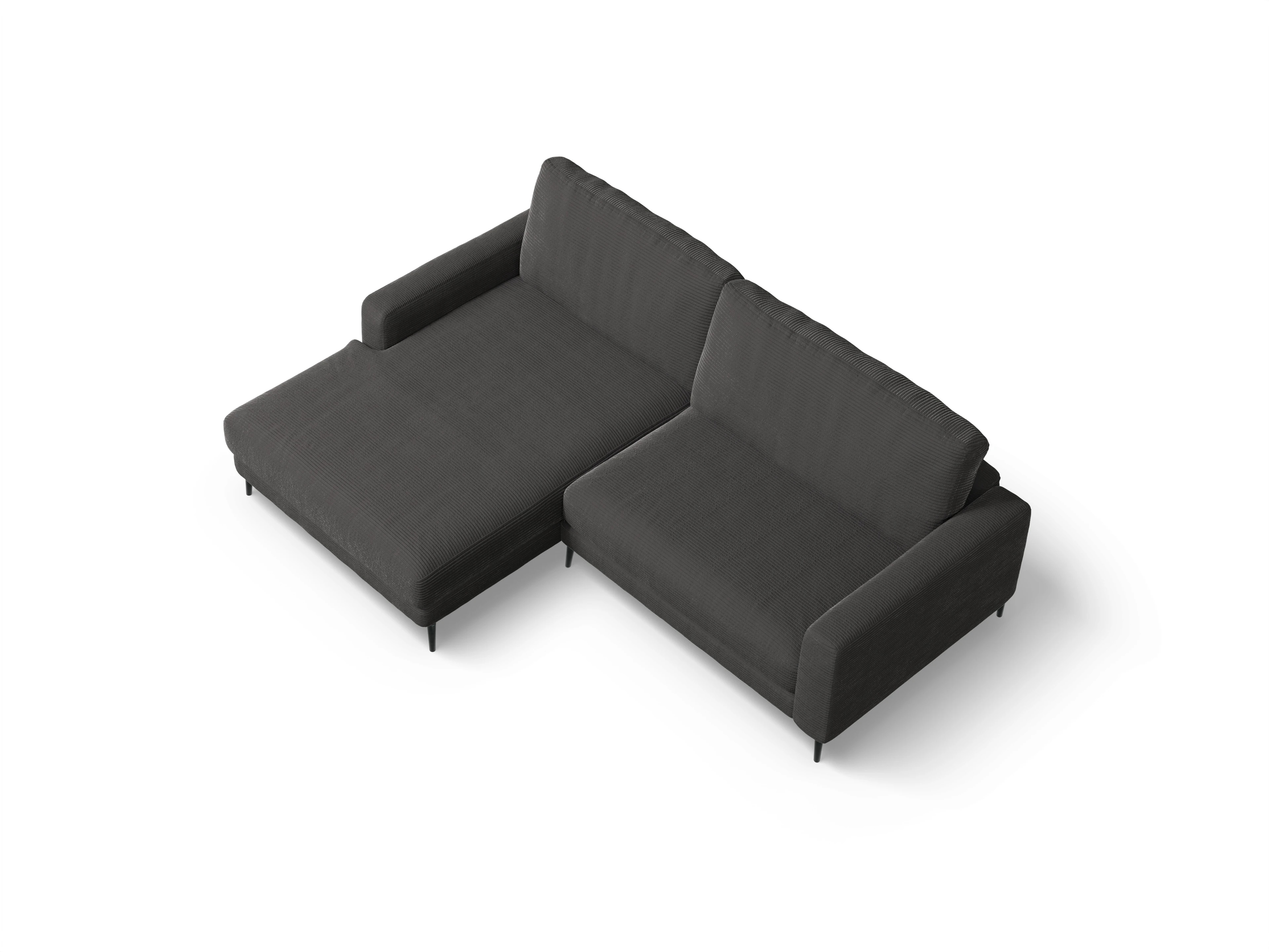 Ansicht des Produktes Urbana Ecksofa links Abschluss offen in Stoff Grau