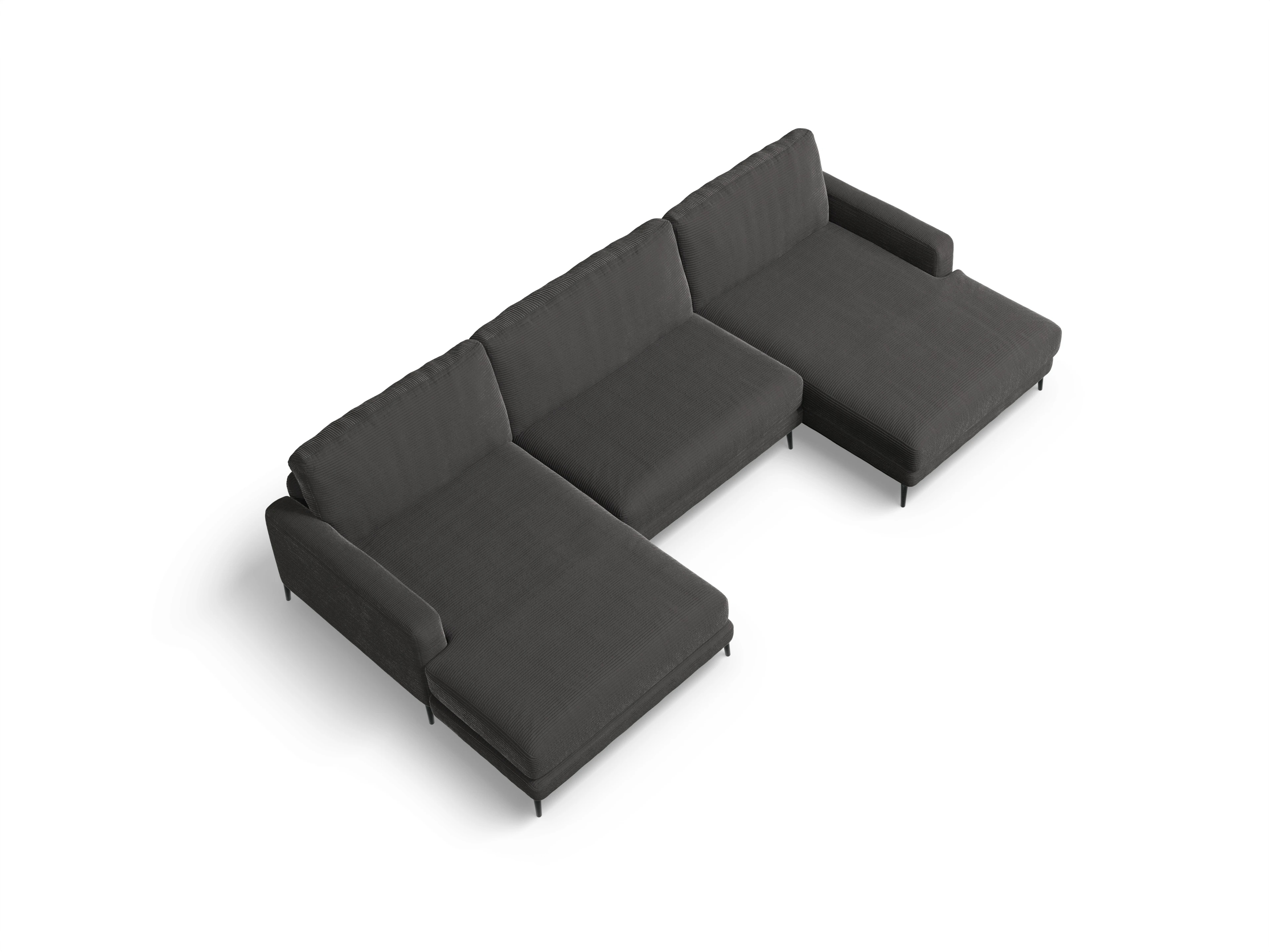 Urbana LO XS Ansicht des Produktes Urbana Wohnlandschaft offen beidseitig in Stoff Grau