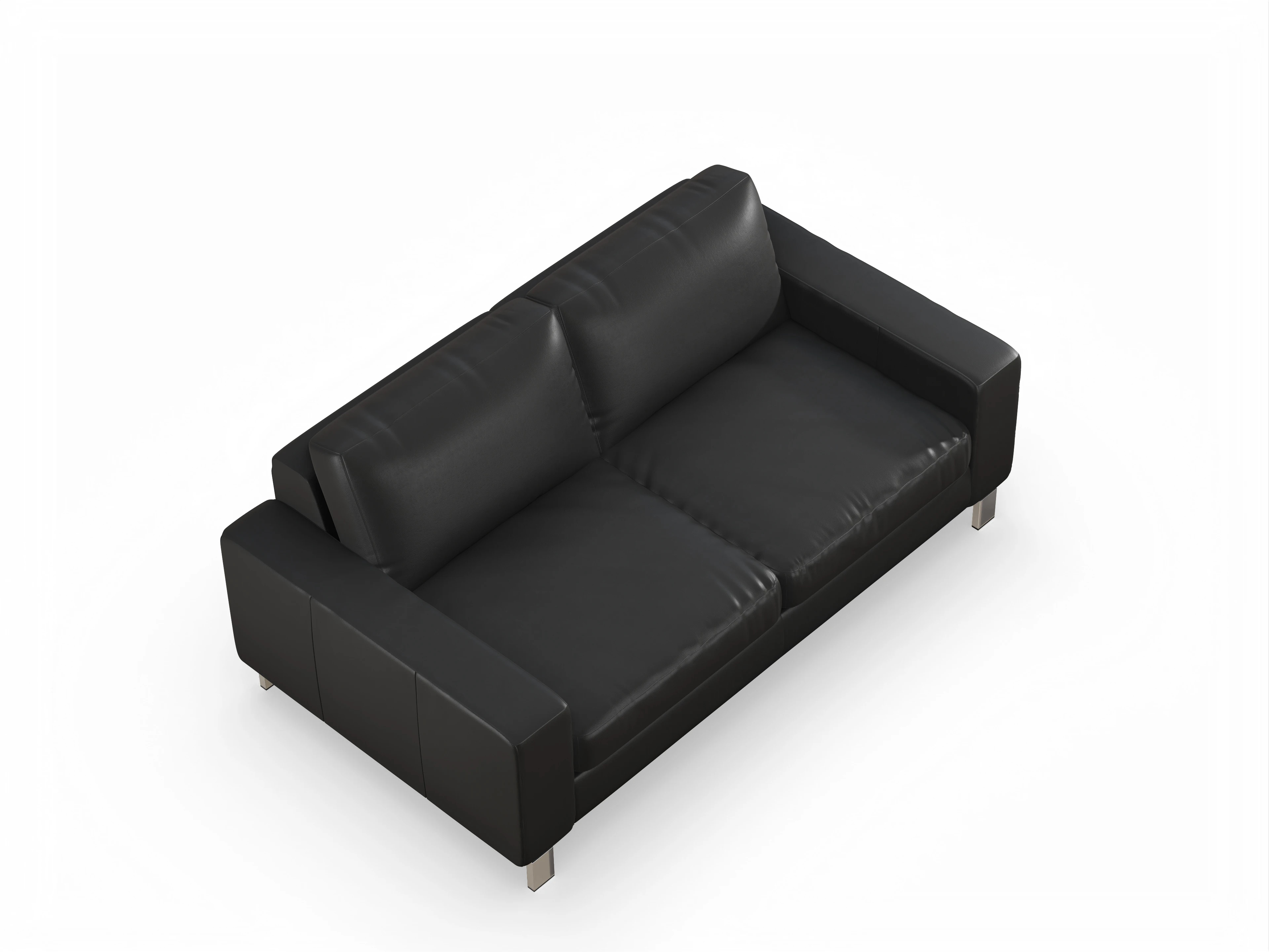 Ansicht des Produktes Indiana 2-Sitzer Sofa in Leder Schwarz
