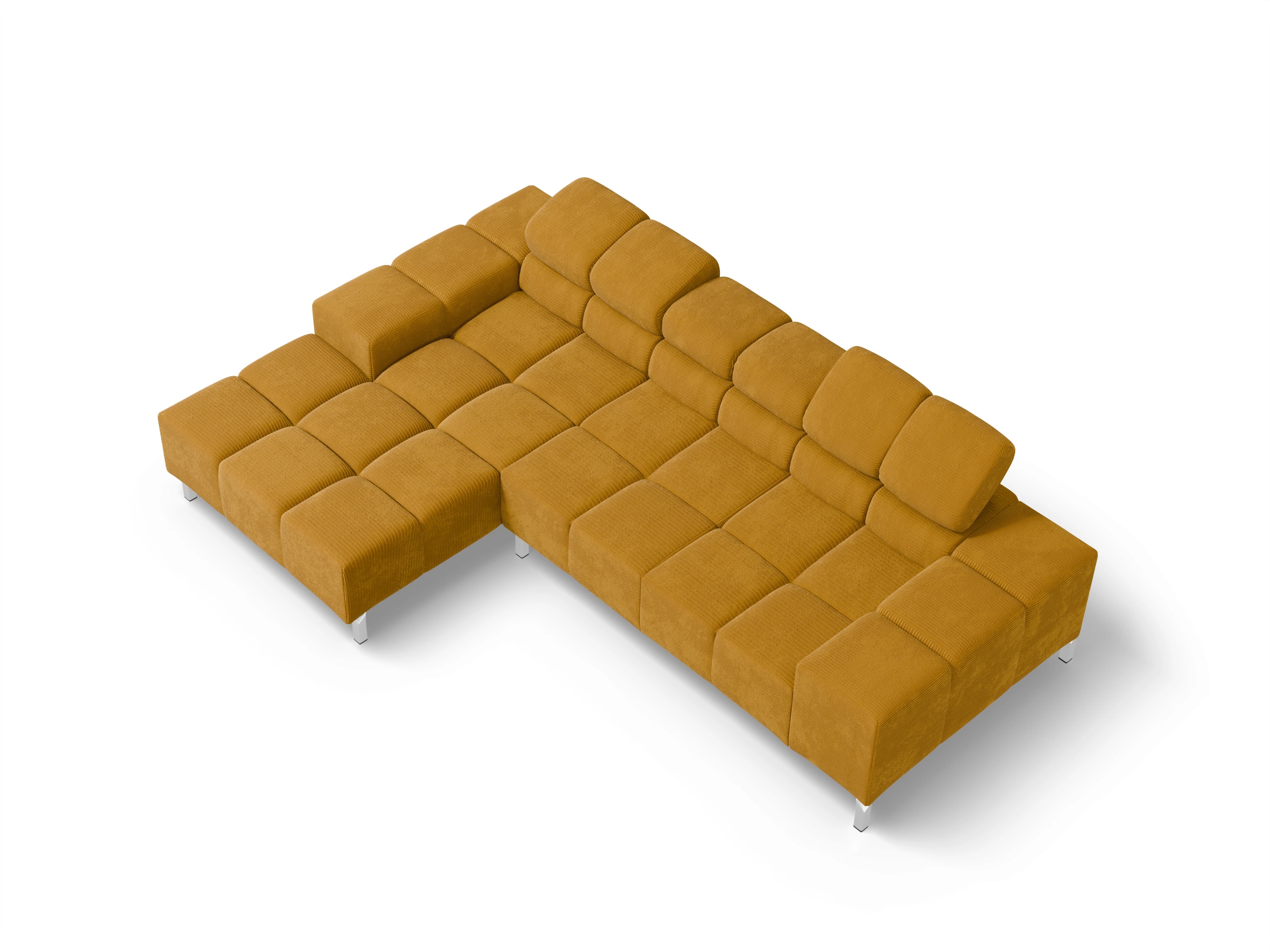 Ansicht des Produktes Wilo Ecksofa links Abschluss offen in Stoff Gelb