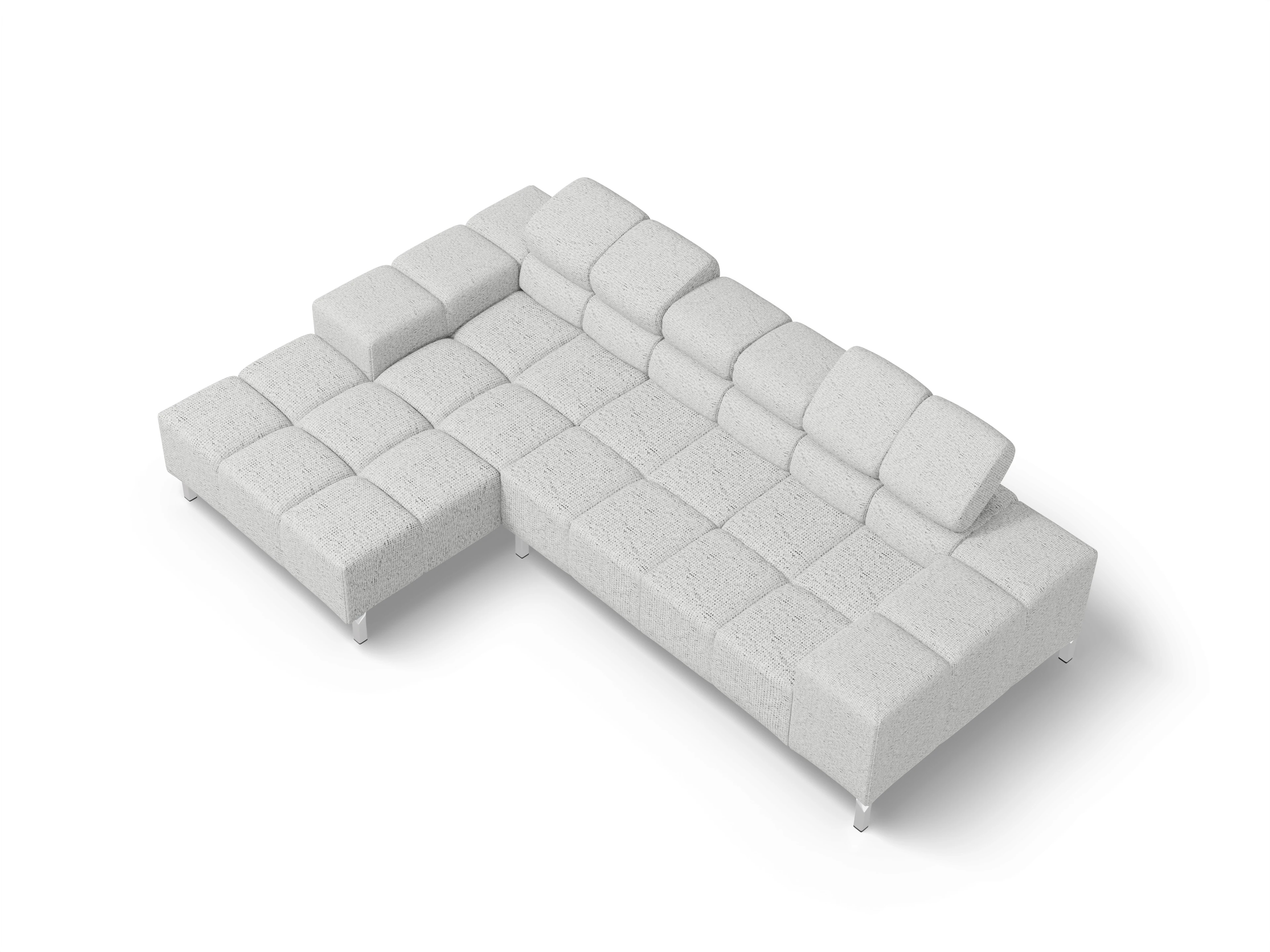 Ansicht des Produktes Wilo Ecksofa links Abschluss offen in Stoff Grau