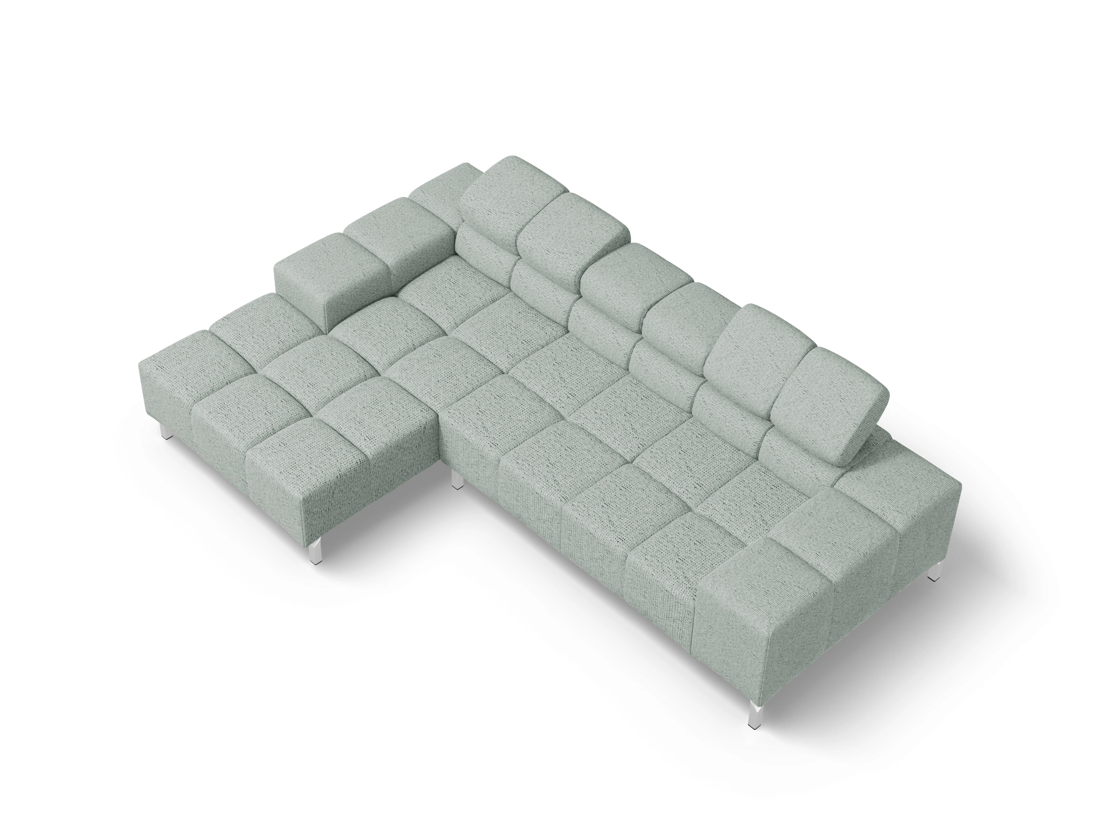 Ansicht des Produktes Wilo Ecksofa links Abschluss offen in Stoff Grau