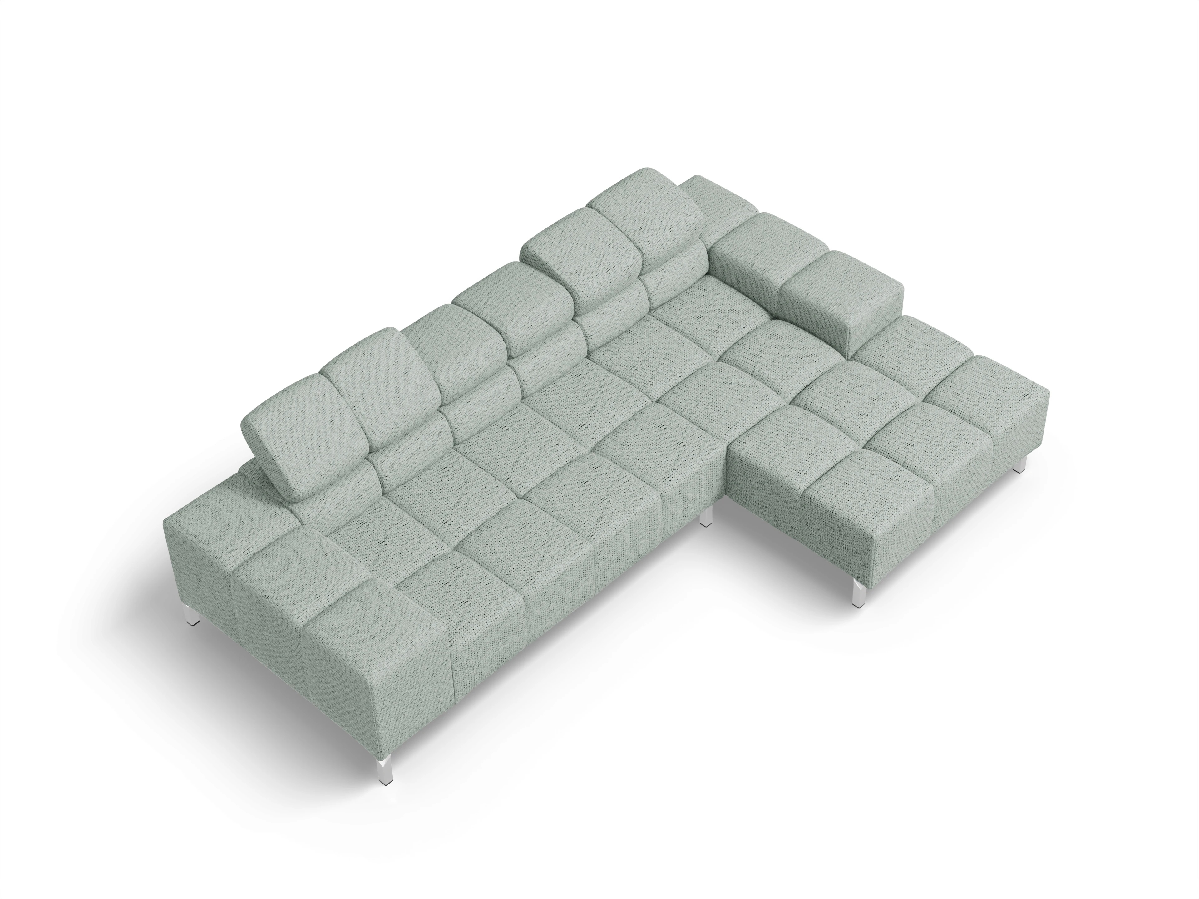 Ansicht des Produktes Wilo Ecksofa rechts Abschluss offen in Stoff Grau