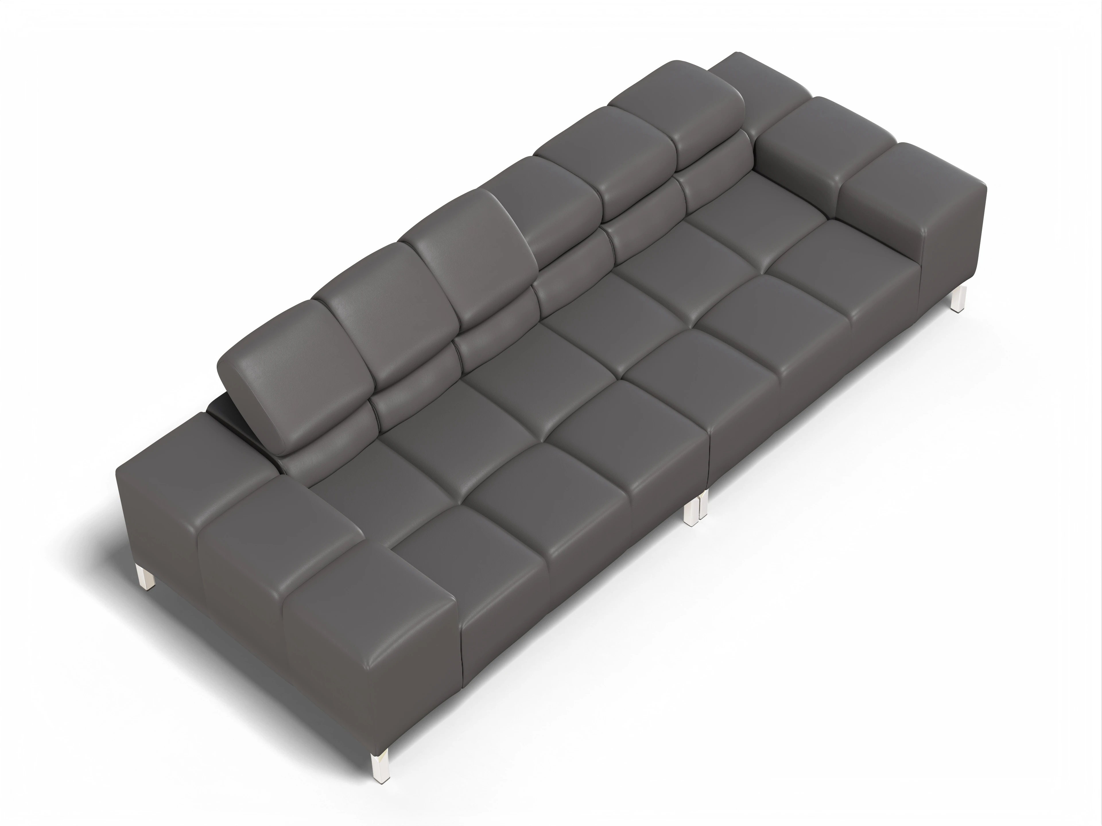 Ansicht des Produktes Wilo 3-Sitzer Sofa in Leder Grau