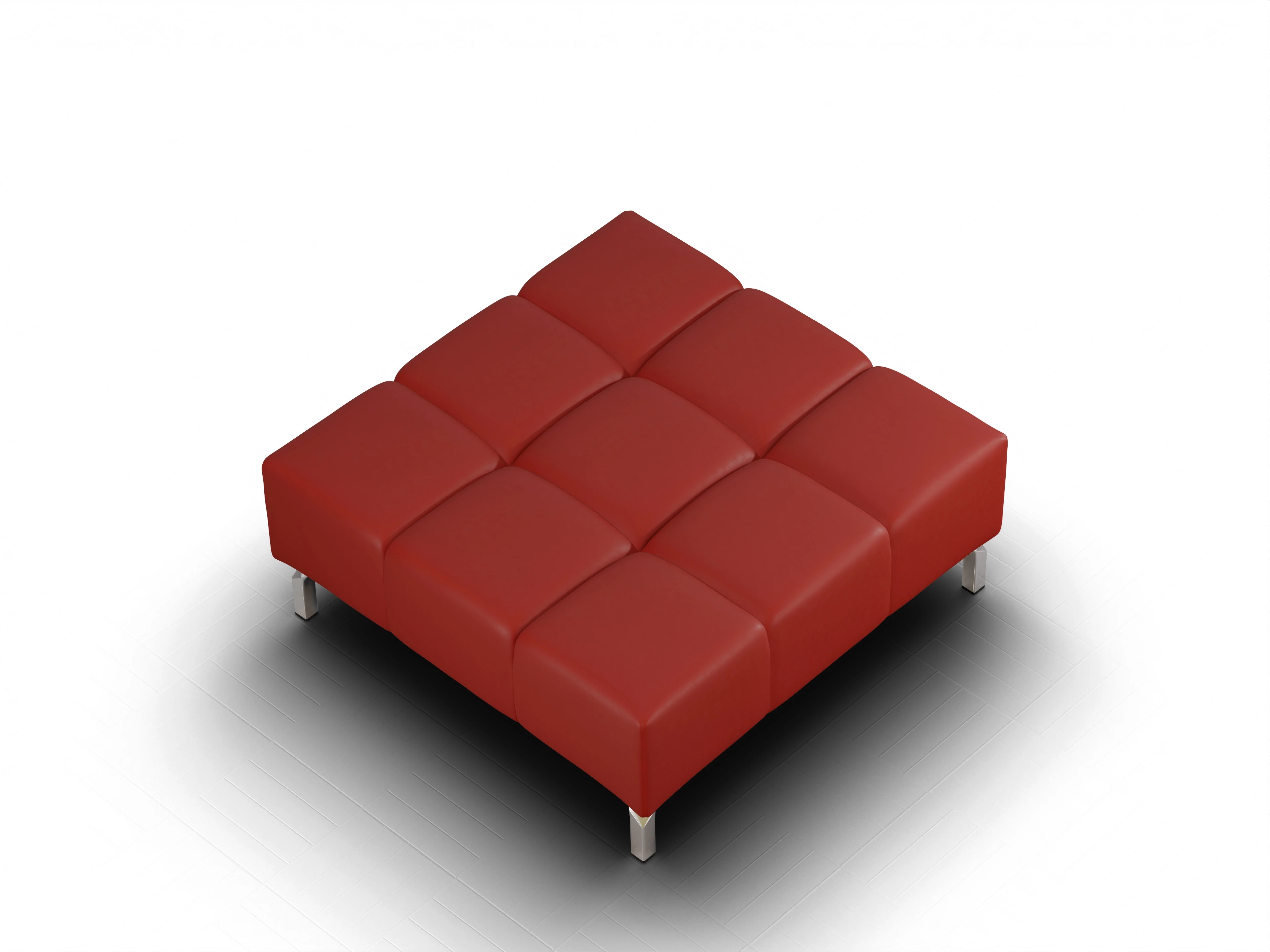 Ansicht des Produktes Wilo Hocker in Leder Rot