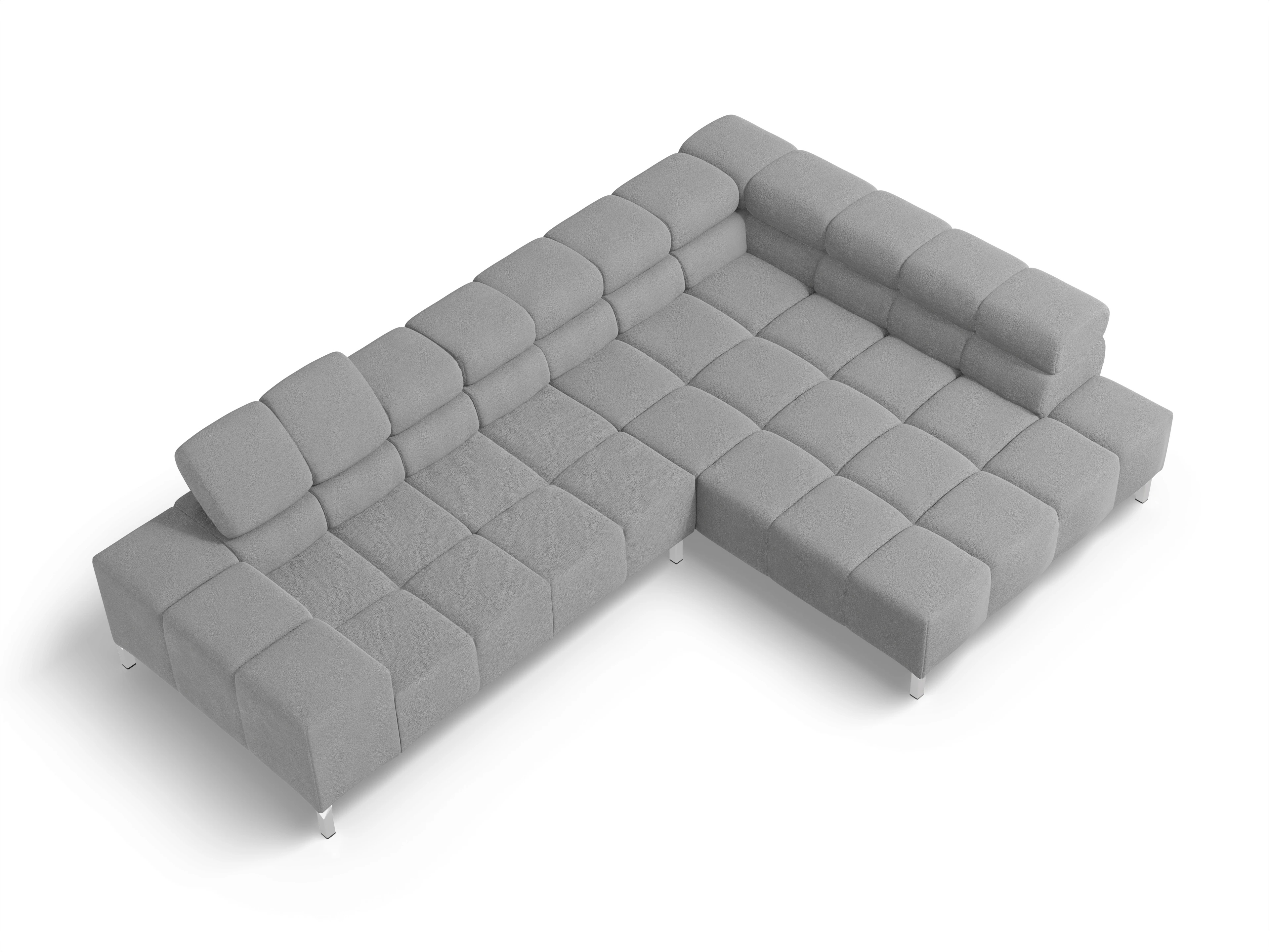 Ansicht des Produktes Wilo Ecksofa rechts Abschluss offen in Stoff Grau