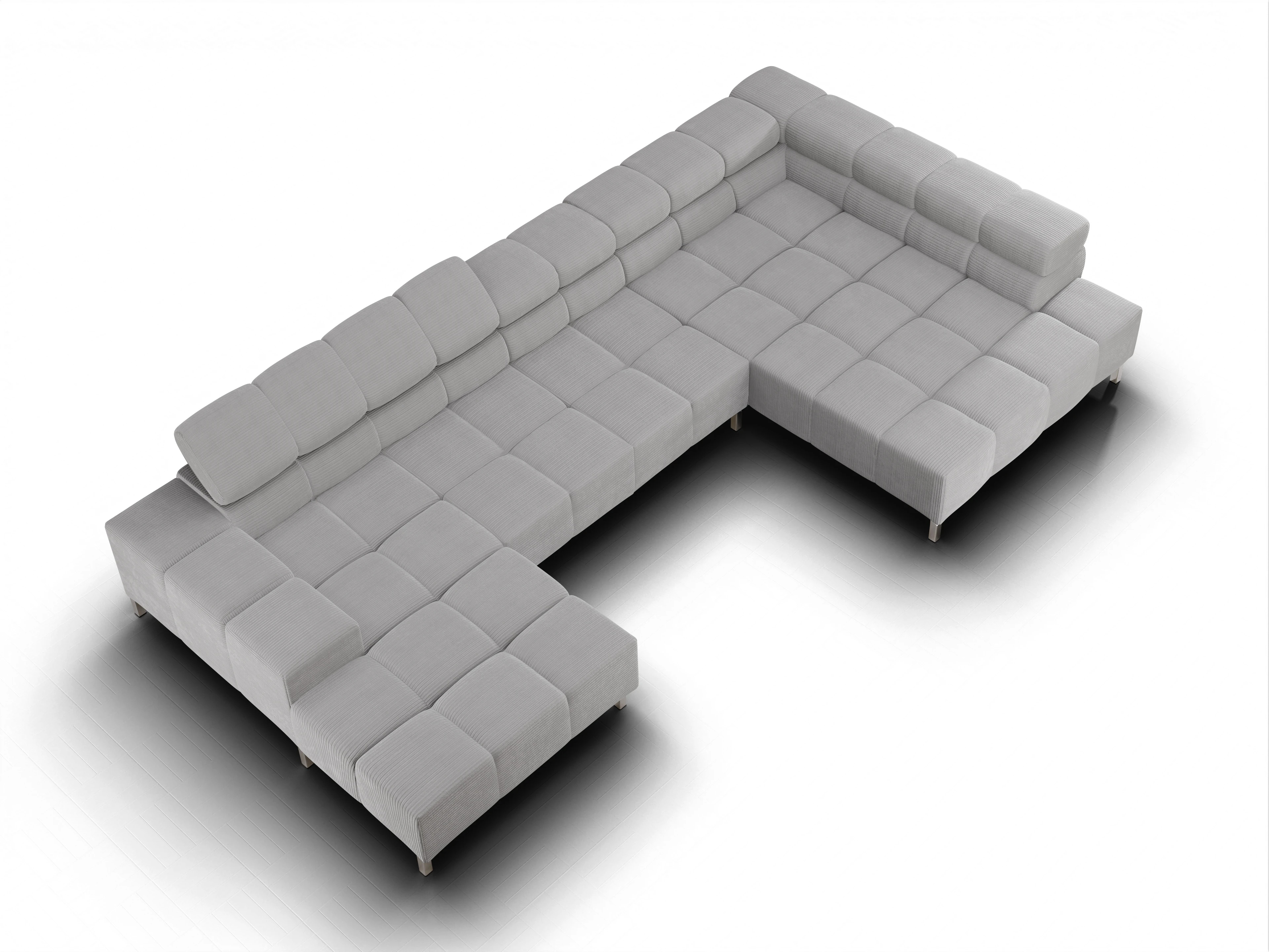 Ansicht des Produktes Wilo Wohnlandschaft offen beidseitig in Stoff Grau