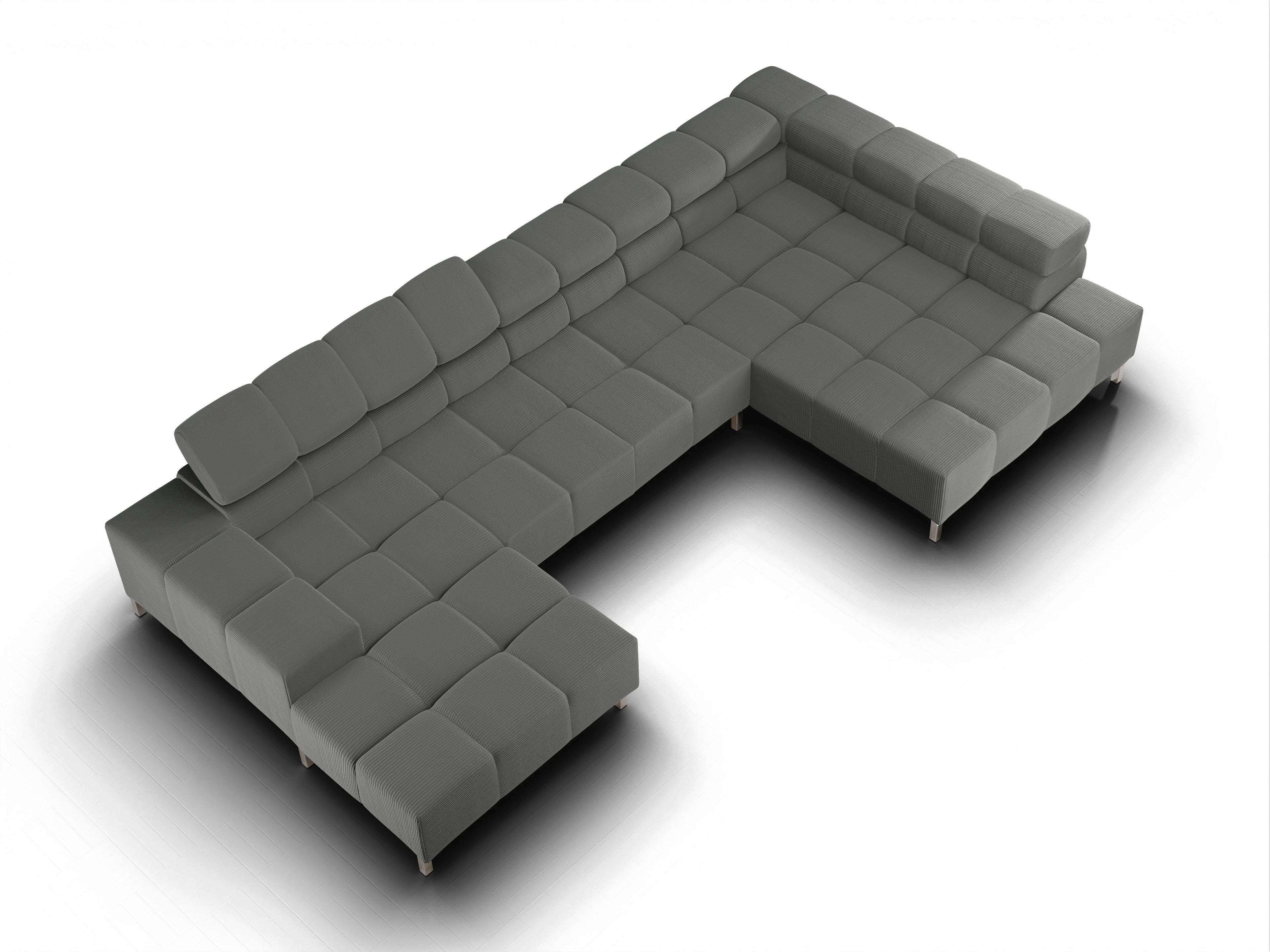 Ansicht des Produktes Wilo Wohnlandschaft offen beidseitig in Stoff Grau