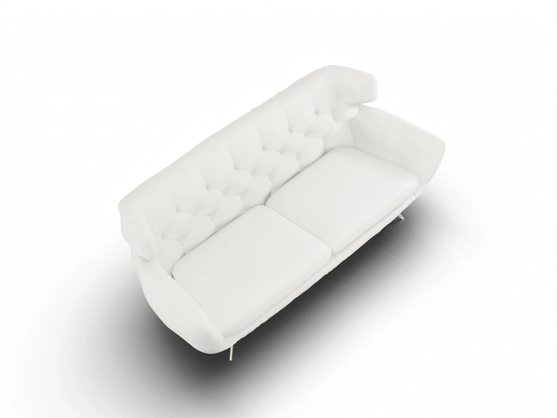 Ansicht des Produktes Seca 3-Sitzer Sofa in Leder Weiss