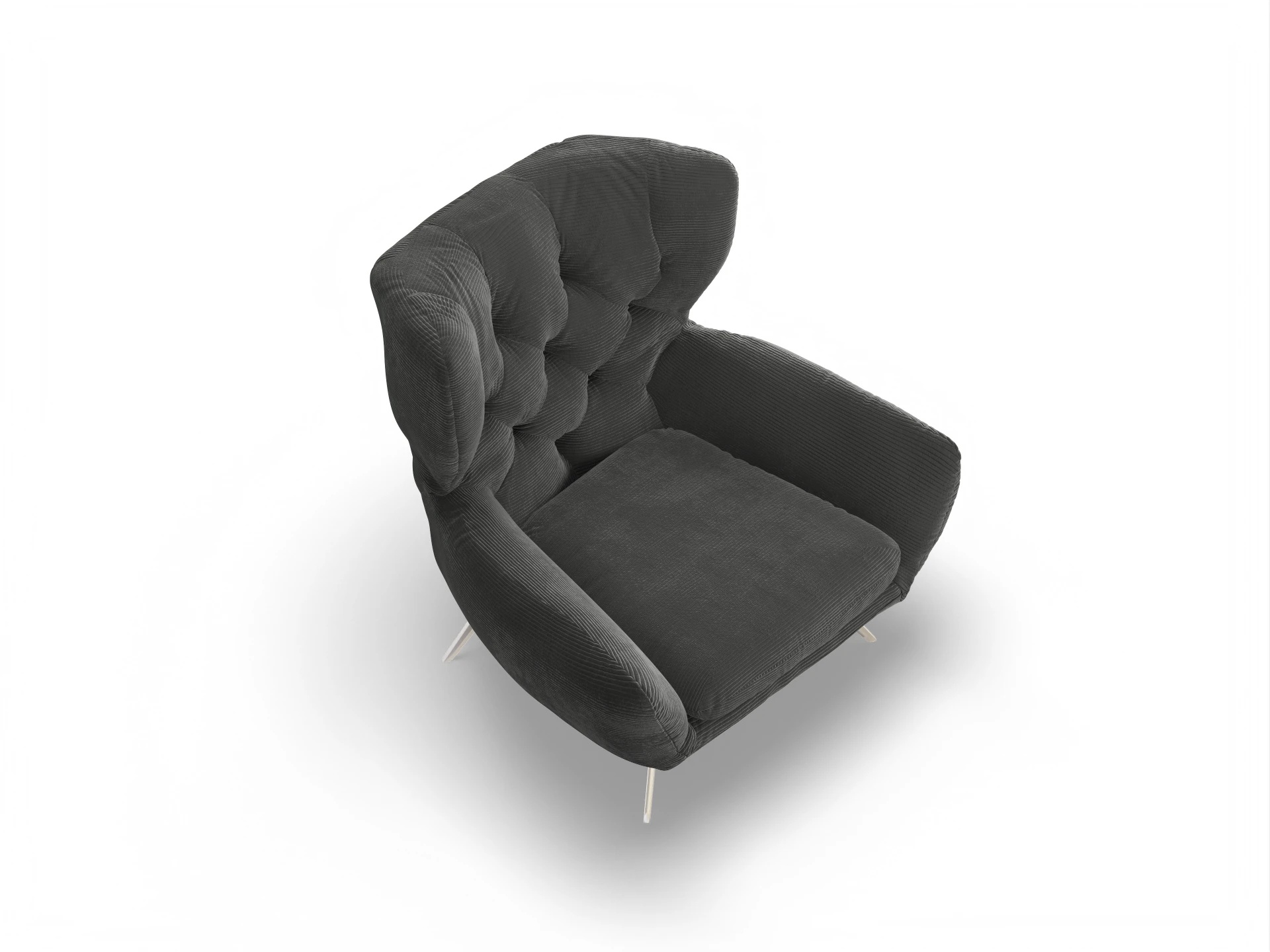 Ansicht des Produktes Seca Ohrensessel in Stoff Grau