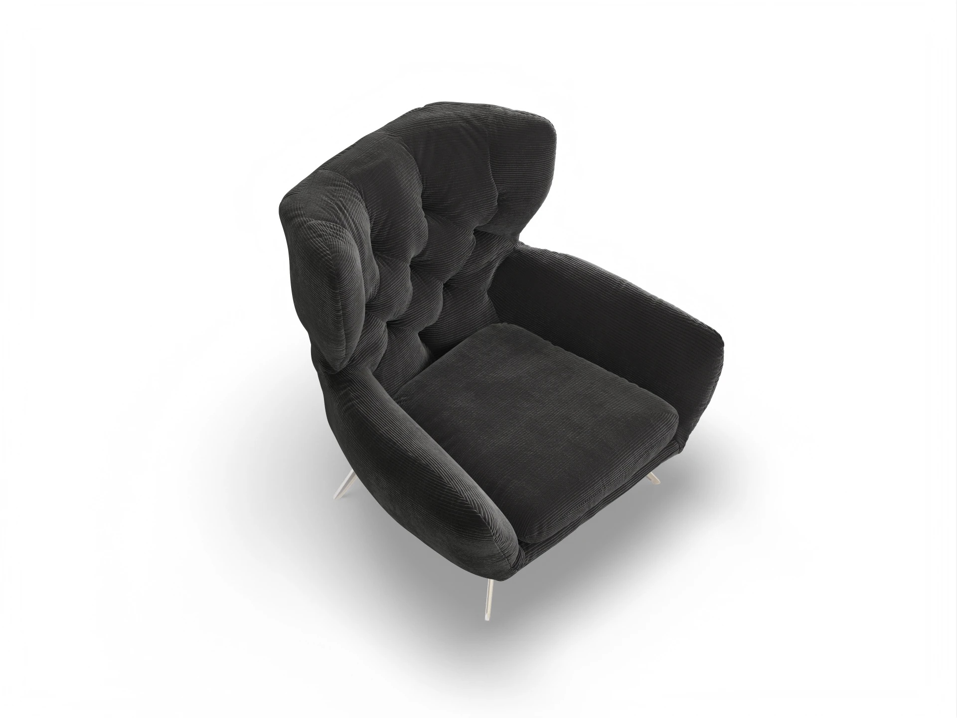 Ansicht des Produktes Seca Ohrensessel in Stoff Grau