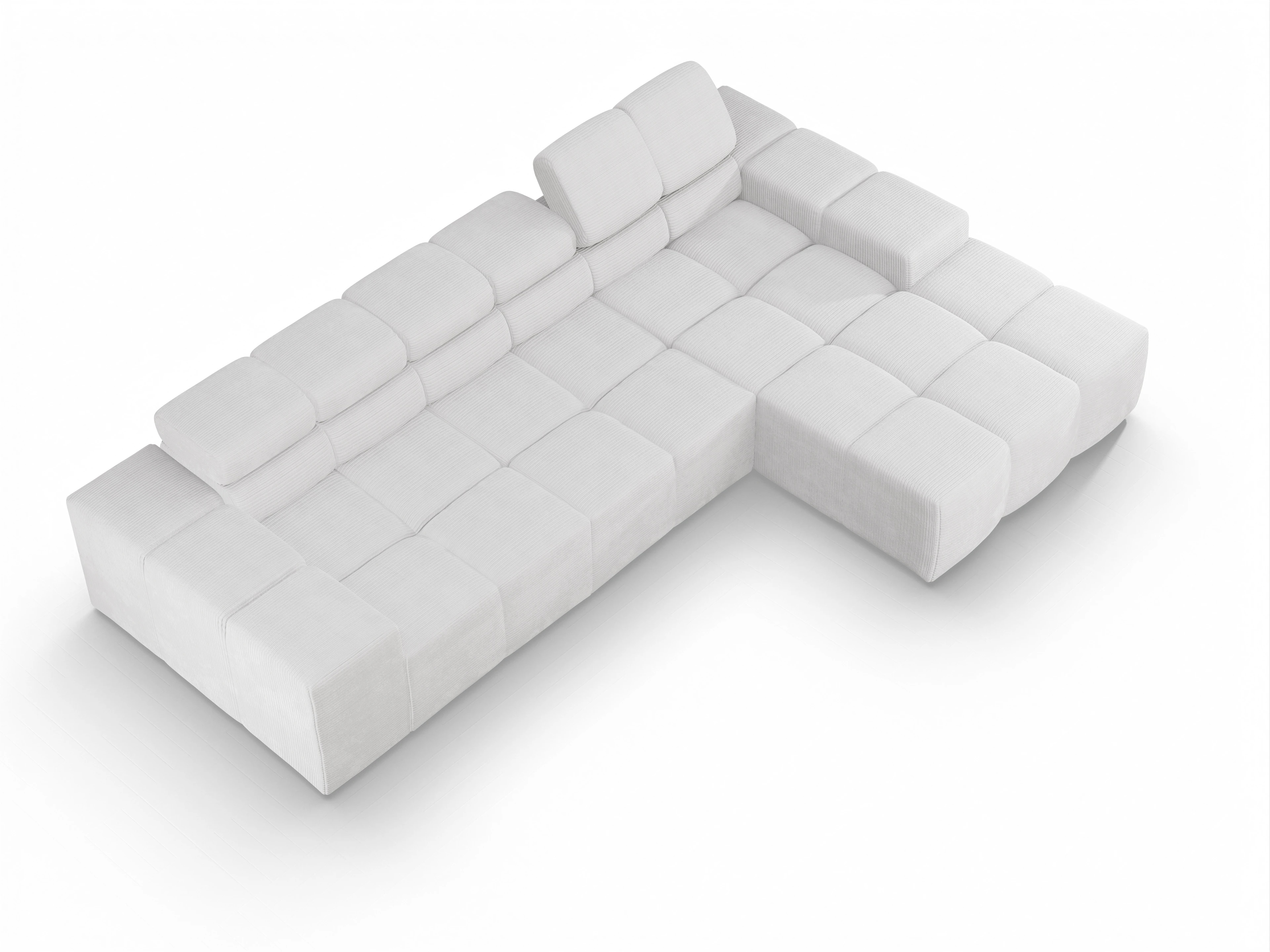 Ansicht des Produktes Camara 2.0 Ecksofa rechts Abschluss offen in Stoff Grau