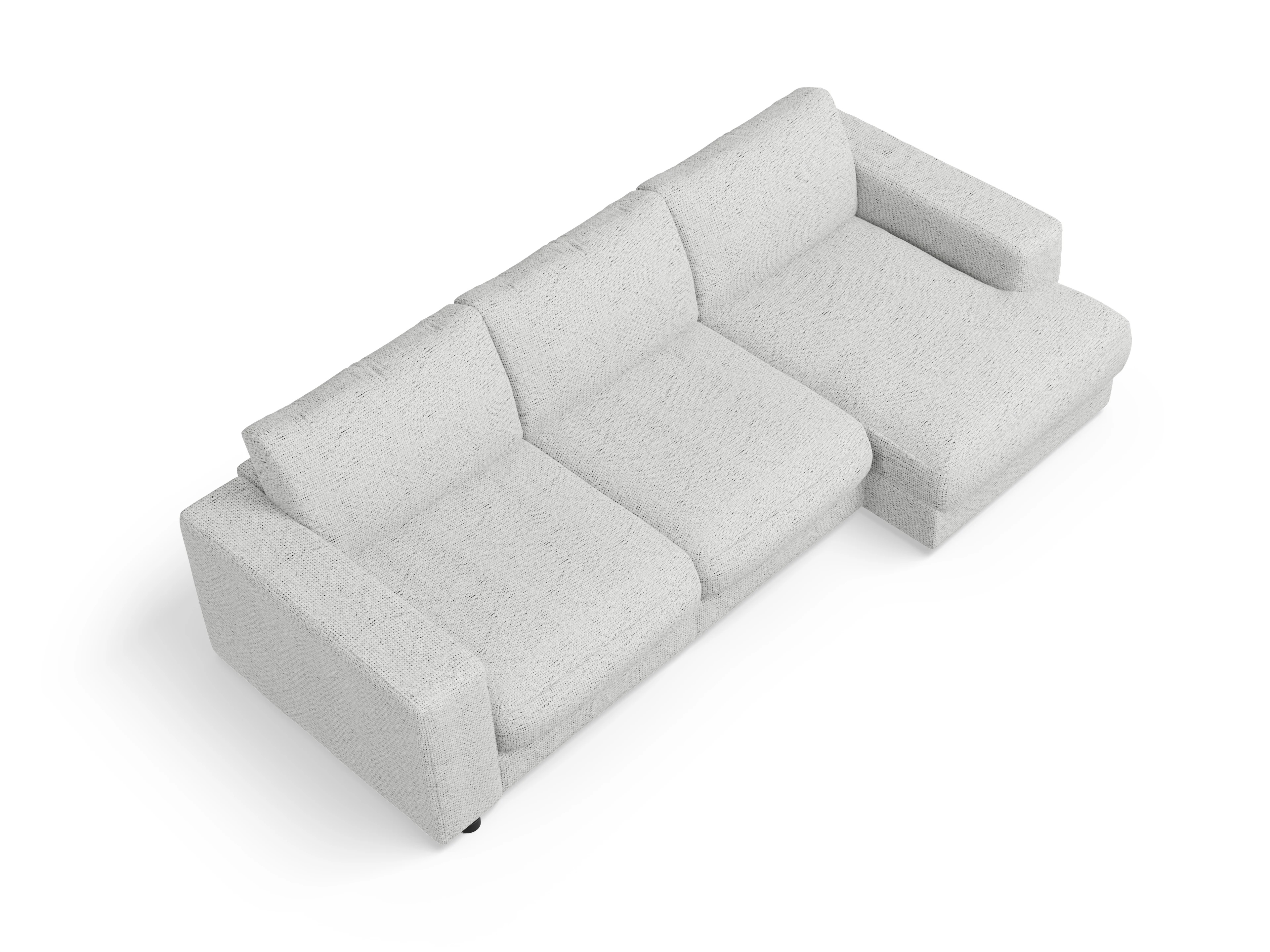 Mammut Ecksofa LOklein 2Small R Ansicht des Produktes Mammut Plus 2.0 Ecksofa rechts Abschluss offen in Stoff Grau