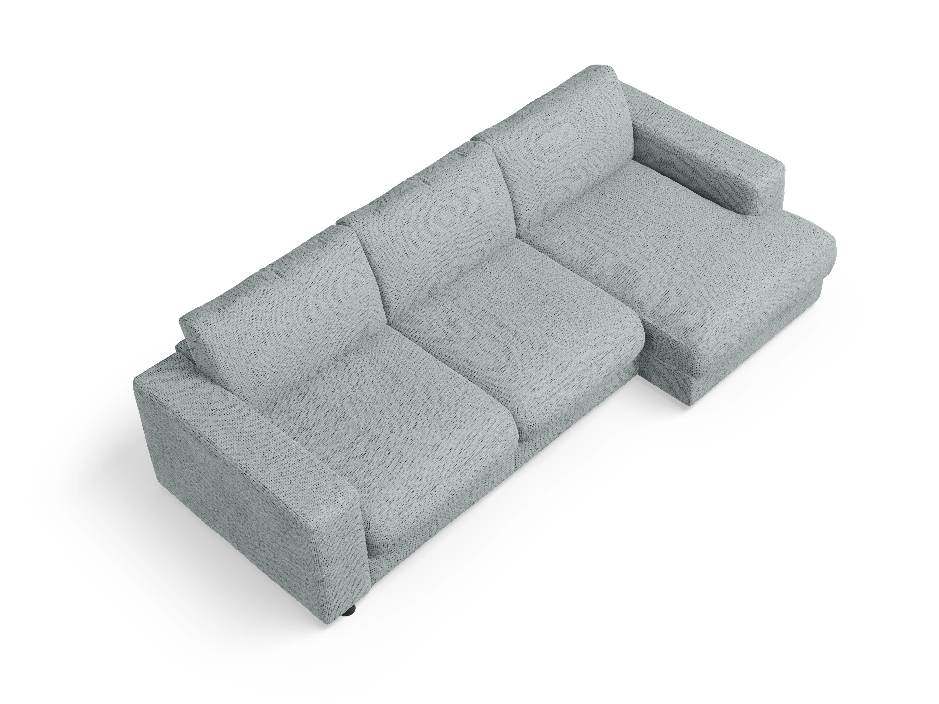 Mammut Ecksofa LOklein 2Small R Ansicht des Produktes Mammut Plus 2.0 Ecksofa rechts Abschluss offen in Stoff Grau