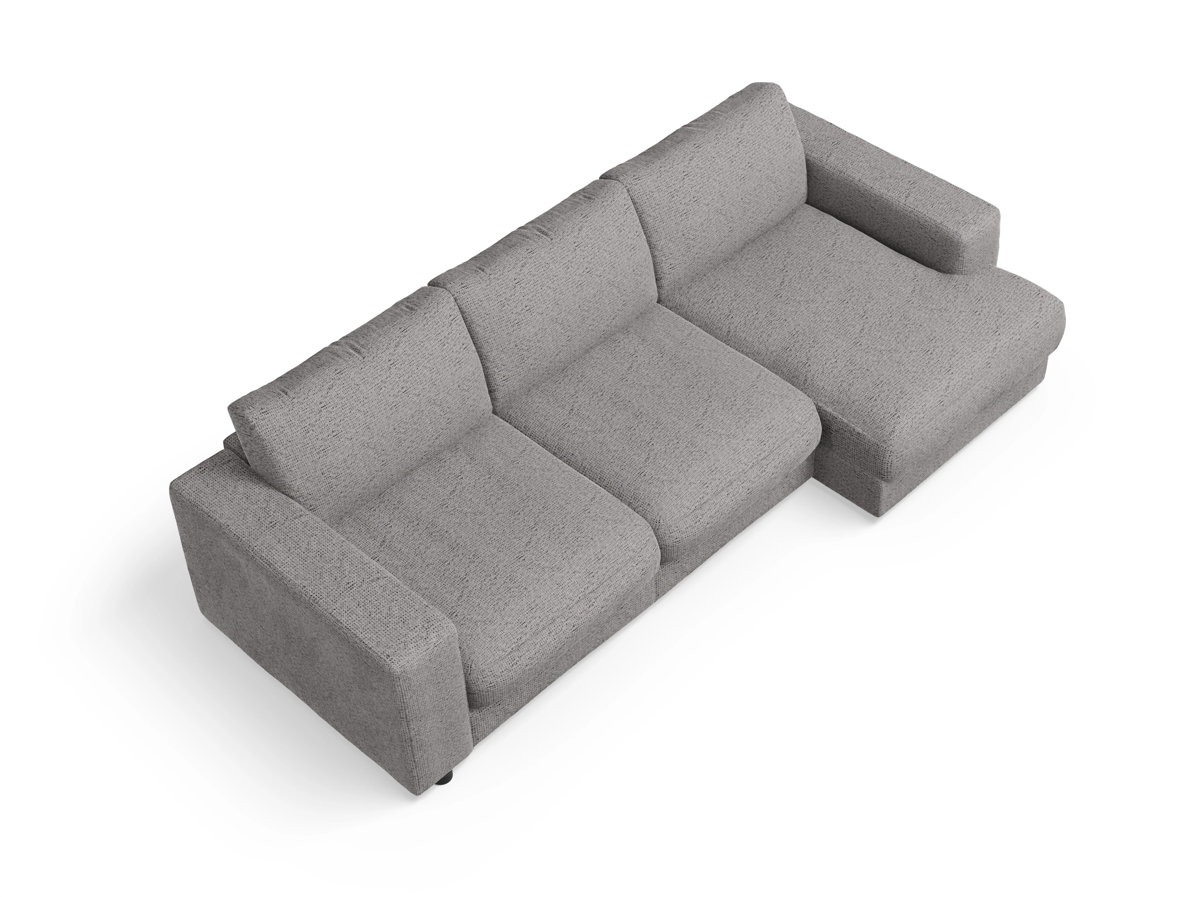 Mammut Ecksofa LOklein 2Small R Ansicht des Produktes Mammut Plus 2.0 Ecksofa rechts Abschluss offen in Stoff Grau