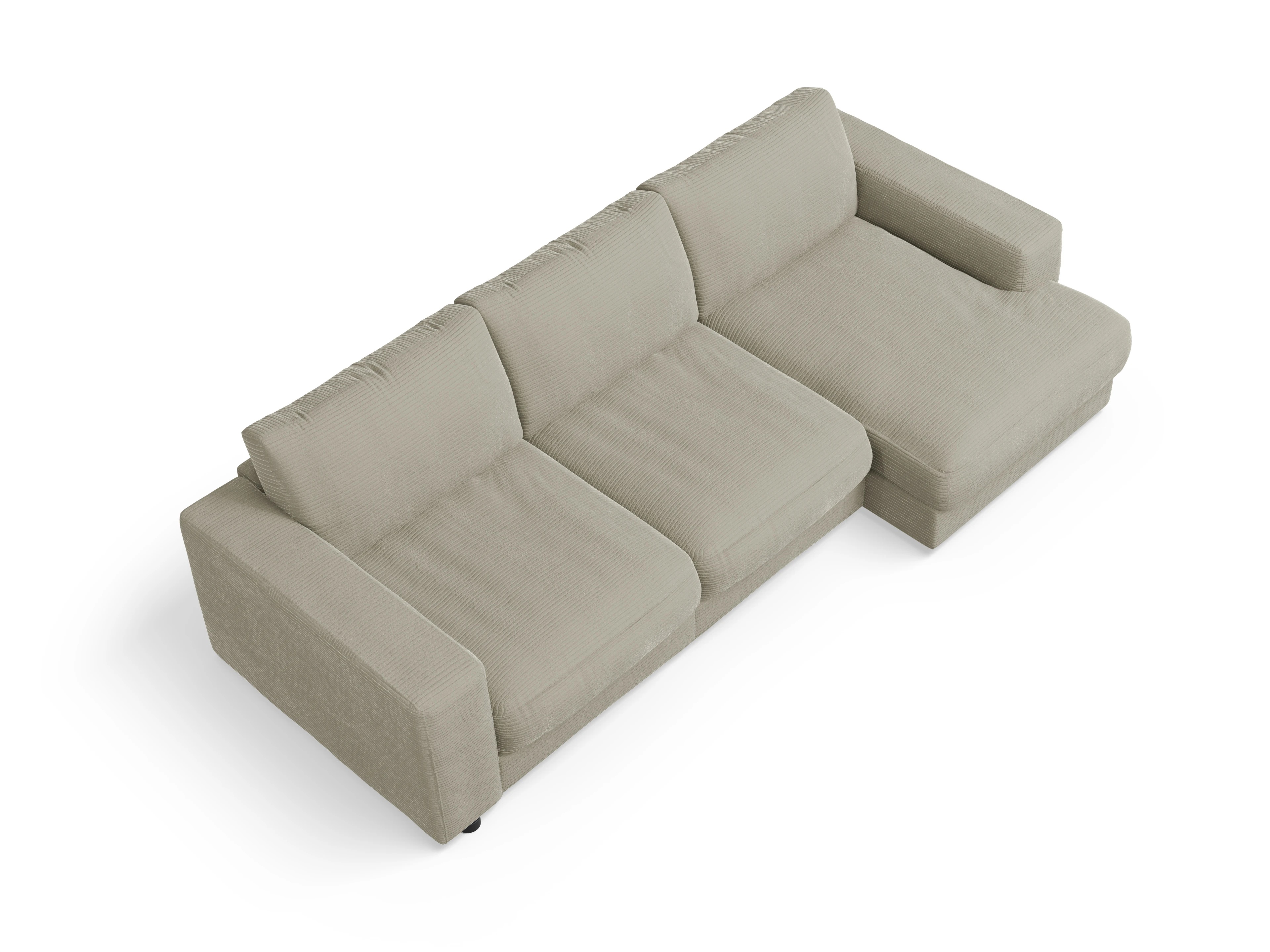 Ansicht des Produktes Mammut Plus 2.0 Ecksofa rechts Abschluss offen in Stoff Grau